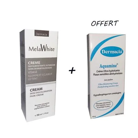 DERMACIA MELAWHITE CRÈME DÉPIGMENTANTE INTENSIVE 50ML + AQUAMINE DERMACIA CRÈME ULTRA HYDRATANTE 40ML OFFERT