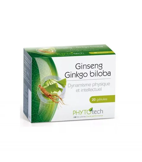 GINSENG – GINKGO BILOBA 20 GÉLULES