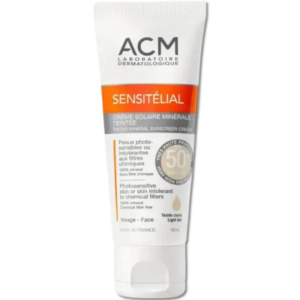 ACM Sensitélial Ecran solaire teinté claire spf50+