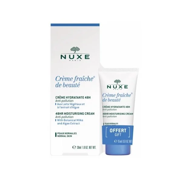NUXE COFFRET CRÈME FRAÎCHE DE BEAUTÉ – CRÈME RICHE HYDRATANTE 30ML + 15 ML OFFERT