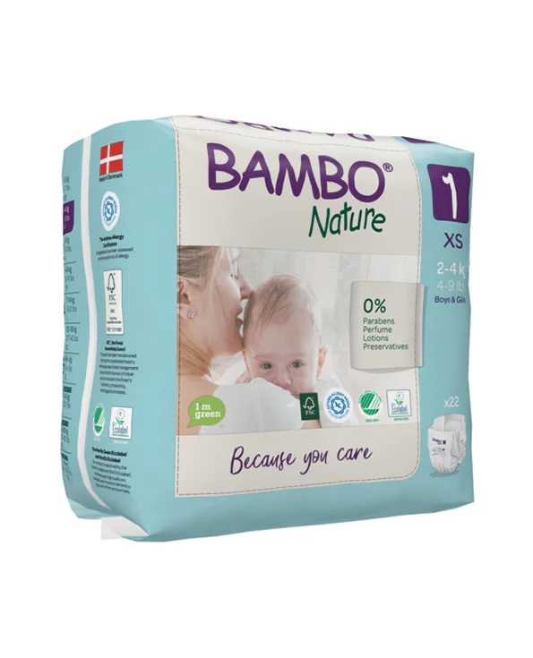 Bambo Nature couches , 1XS 2-4kg/22un