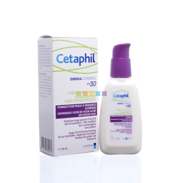 CETAPHIL DERMACONTROL LOTION CRÈME HYDRATANTE SPF30 120ML