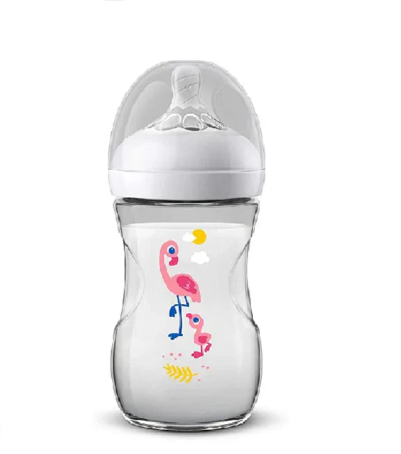 AVENT NATURAL BIBERON DEBIT LENT DES 1 MOIS Flaming 260ML