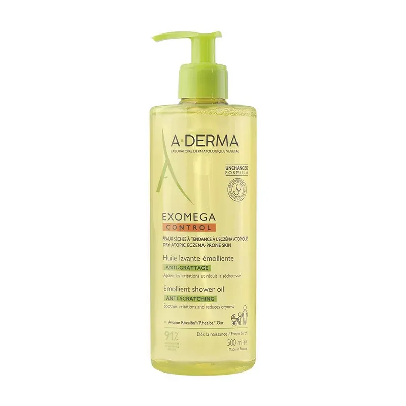 A-derma Exomega Control Huile Lavante Émolliente 500ml