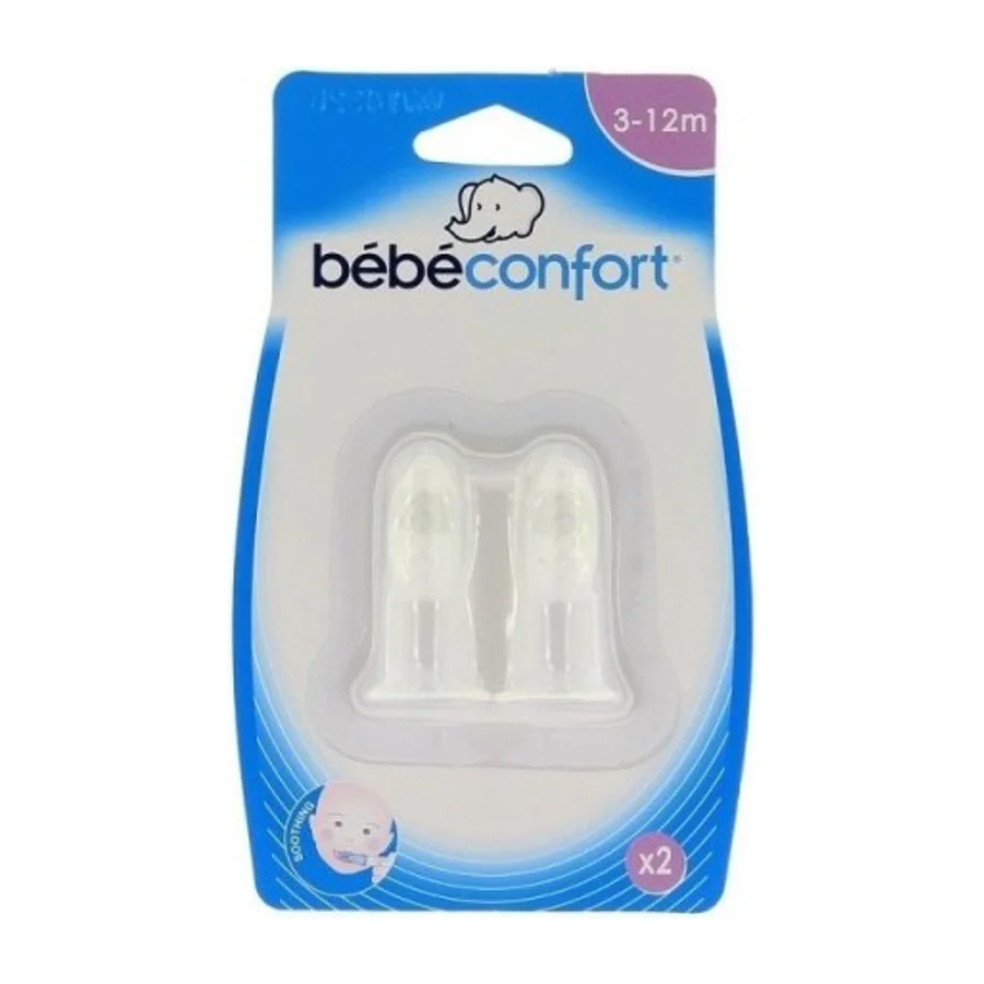 2 DOIGTIERS SOUPLES SILICONE 3-12 MOIS