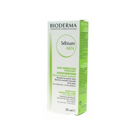 BIODERMA SEBIUM AKN SOIN CORRECTEUR 30ML RECRÉE LA NETTETÉ NATURELLE DE LA PEAU