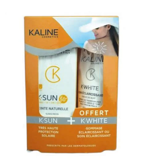 K-SUN CRÈME SOLAIRE TEINTE NATURELLE SPF 50+ 50ML+GOMMAGE ECLAIRCISSANT