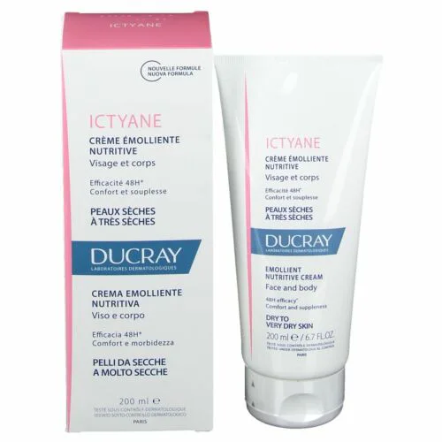 DUCRAY ICTYANE CRÈME ÉMOLLIENTE NUTRITIVE VISAGE ET CORPS 200 ML