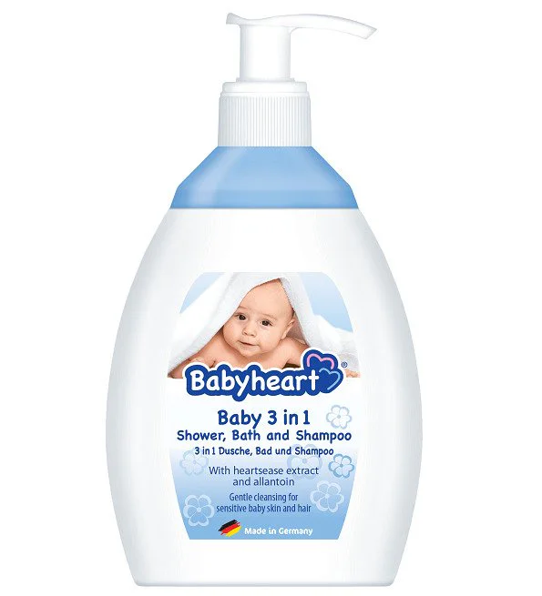 BABYHEART GEL POUR BÉBÉ 3-EN-1 DOUCHE BAIN ET SHAMPOING 250ML