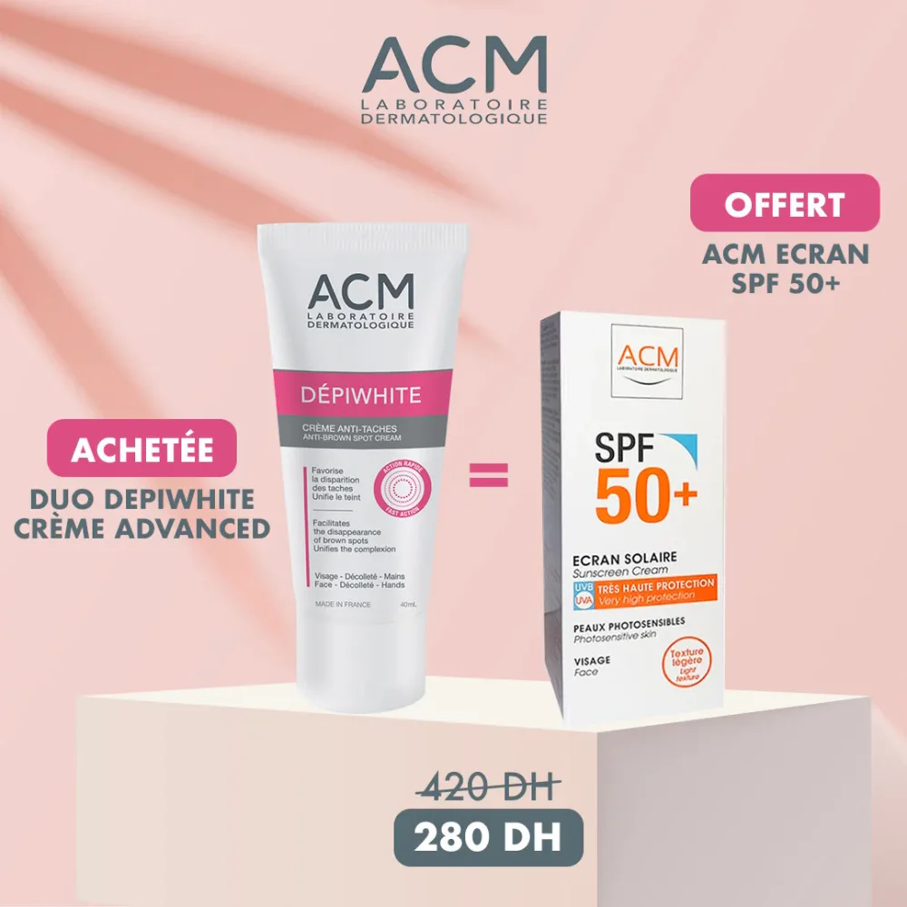 ACM DÉPIWHITE CRÈME – ADVANCED SOIN DÉPIGMENTANT (40ML) + ECRAN SOLAIRE SPF50+ OFFERT