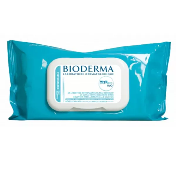 ABCDERM H2O 60 LINGETTES NETTOYANTES