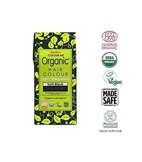 COLORATION BIO VÉGÉTALE SOFT BLACK 100 G