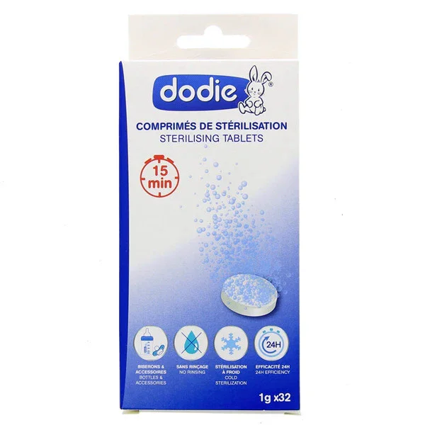 COMPRIMÉS DE STÉRILISATION BIBERONS/TÉTINES X32
