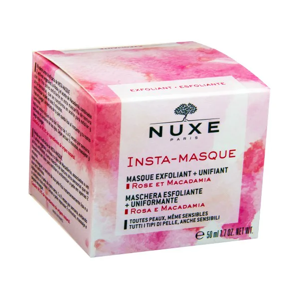 NUXE INSTA-MASQUE EXFOLIANT+UNIFIANT ROSE ET MACADAMIA 50ML