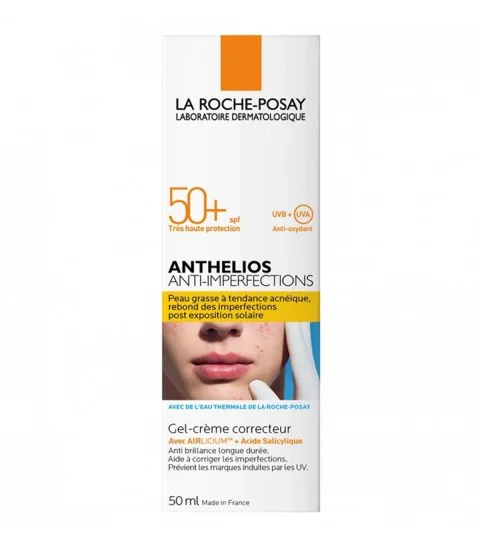 LA ROCHE-POSAY ANTHELIOS ANTI-IMPERFECTIONS GEL-CRÈME VISAGE SOLAIRE SPF 50+ 50 ML