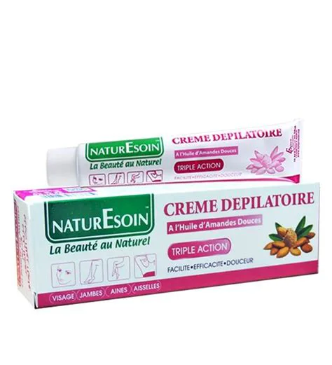 NaturEsoin Crème Dépilatoire à l’Huile d’Amandes Douces – 50 ml