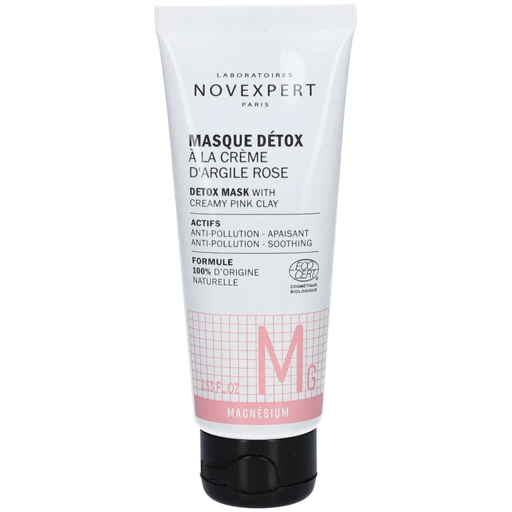 NOVEXPERT MASQUE DÉTOX À LA CRÈME D’ARGILE ROSE 75 ML